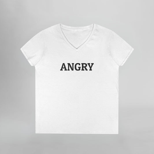 Angry Women's V-Neck Tee