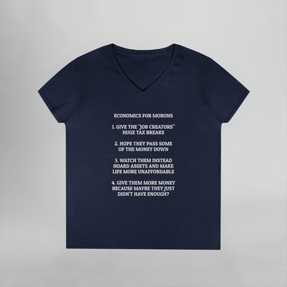 Economics for Morons Women's V-Neck Tee