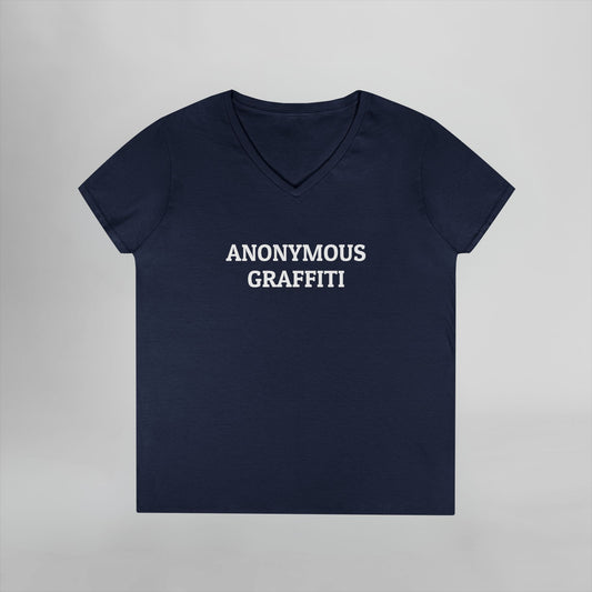 Anonymous Graffiti Women's V-Neck Tee