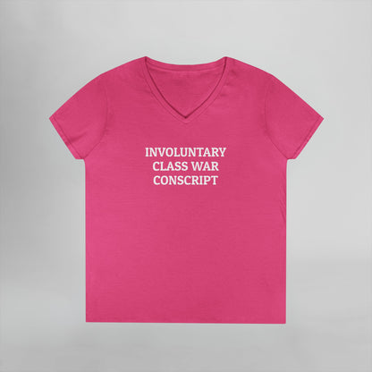 Involuntary Class War Conscript Women's V-Neck Tee