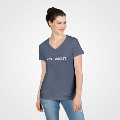 Antifascist Women's V-Neck Tee