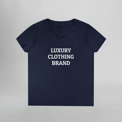 Luxury Clothing Brand Women's V-Neck Tee