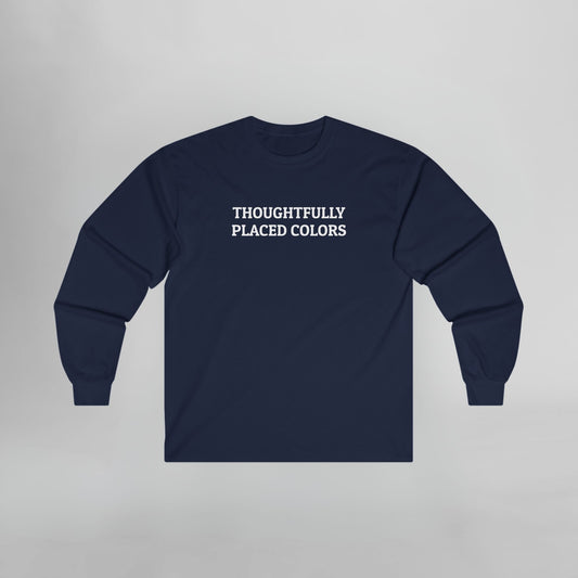 Thoughtfully Placed Colors Long Sleeve Tee