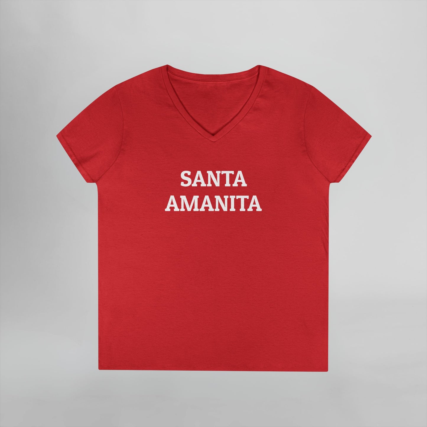 Santa Amanita Women's V-Neck Tee