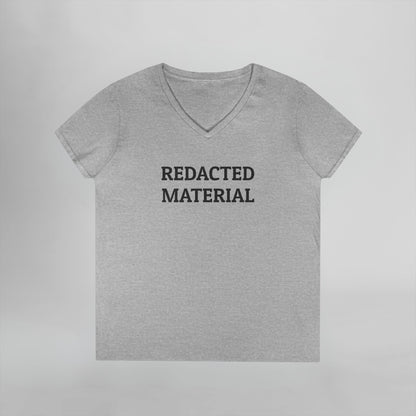 Redacted Material Women's V-Neck Tee
