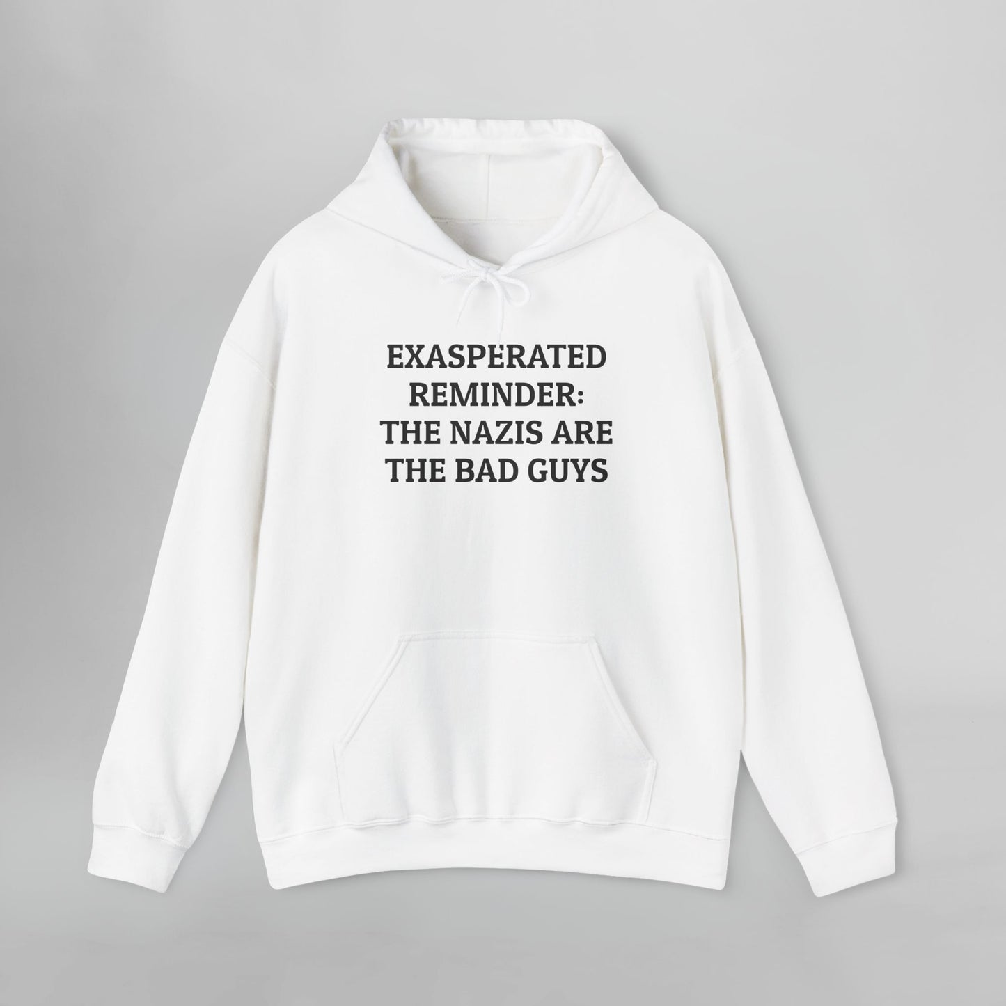 Exasperated Reminder: The Nazis are the Bad Guys Hoodie