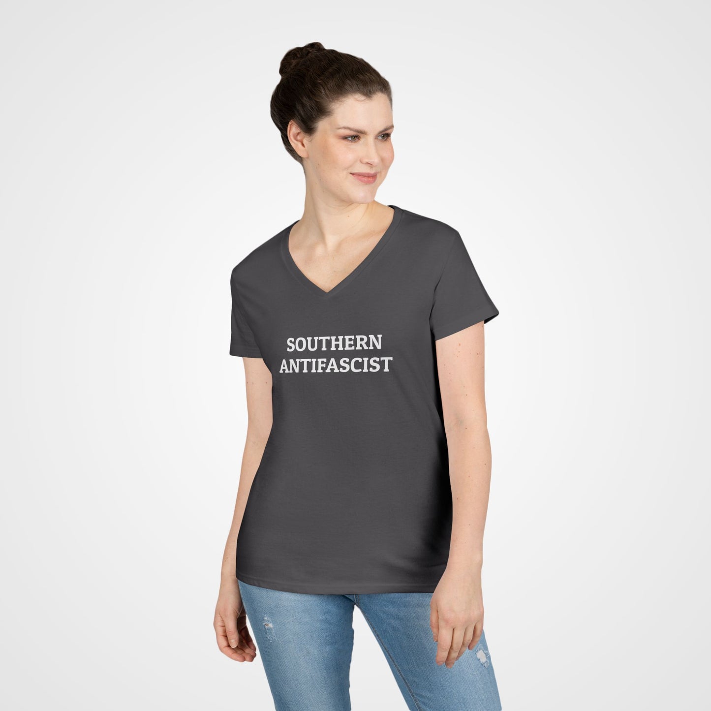 Southern Antifascist Women's V-Neck Tee