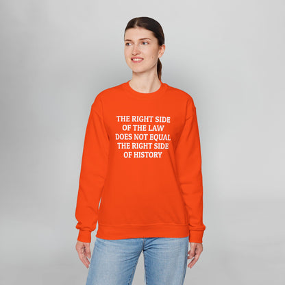 The Right Side of the Law Does Not Equal The Right Side of History Sweatshirt