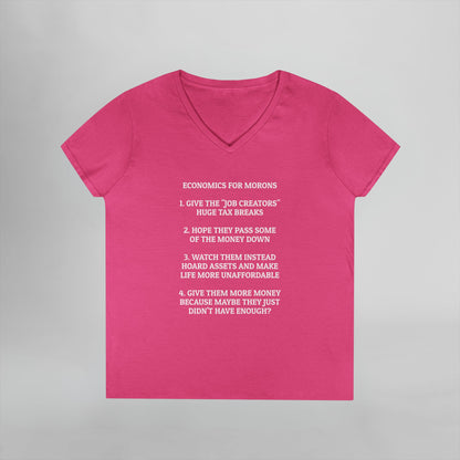 Economics for Morons Women's V-Neck Tee
