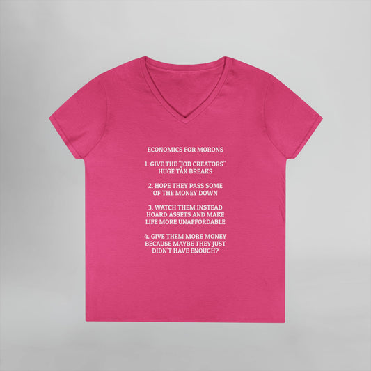 Economics for Morons Women's V-Neck Tee