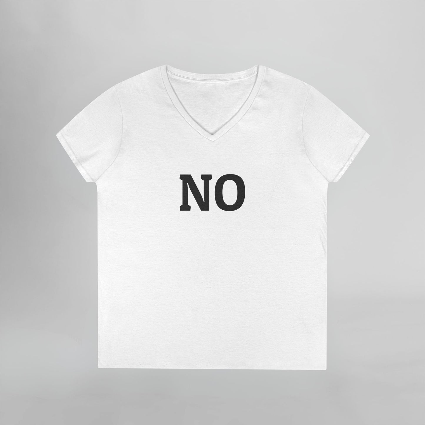 No Women's V-Neck Tee
