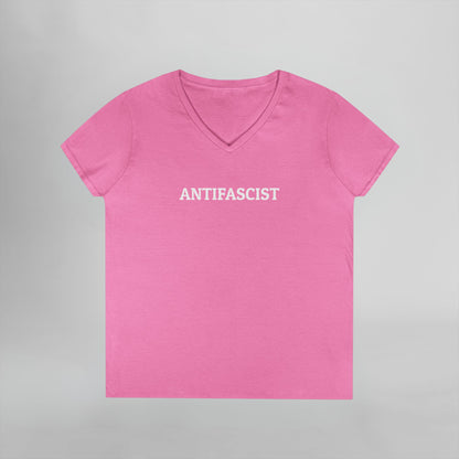 Antifascist Women's V-Neck Tee