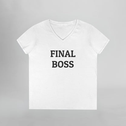 Final Boss Women's V-Neck Tee