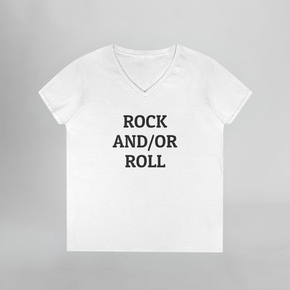 Rock And/Or Roll Women's V-Neck Tee