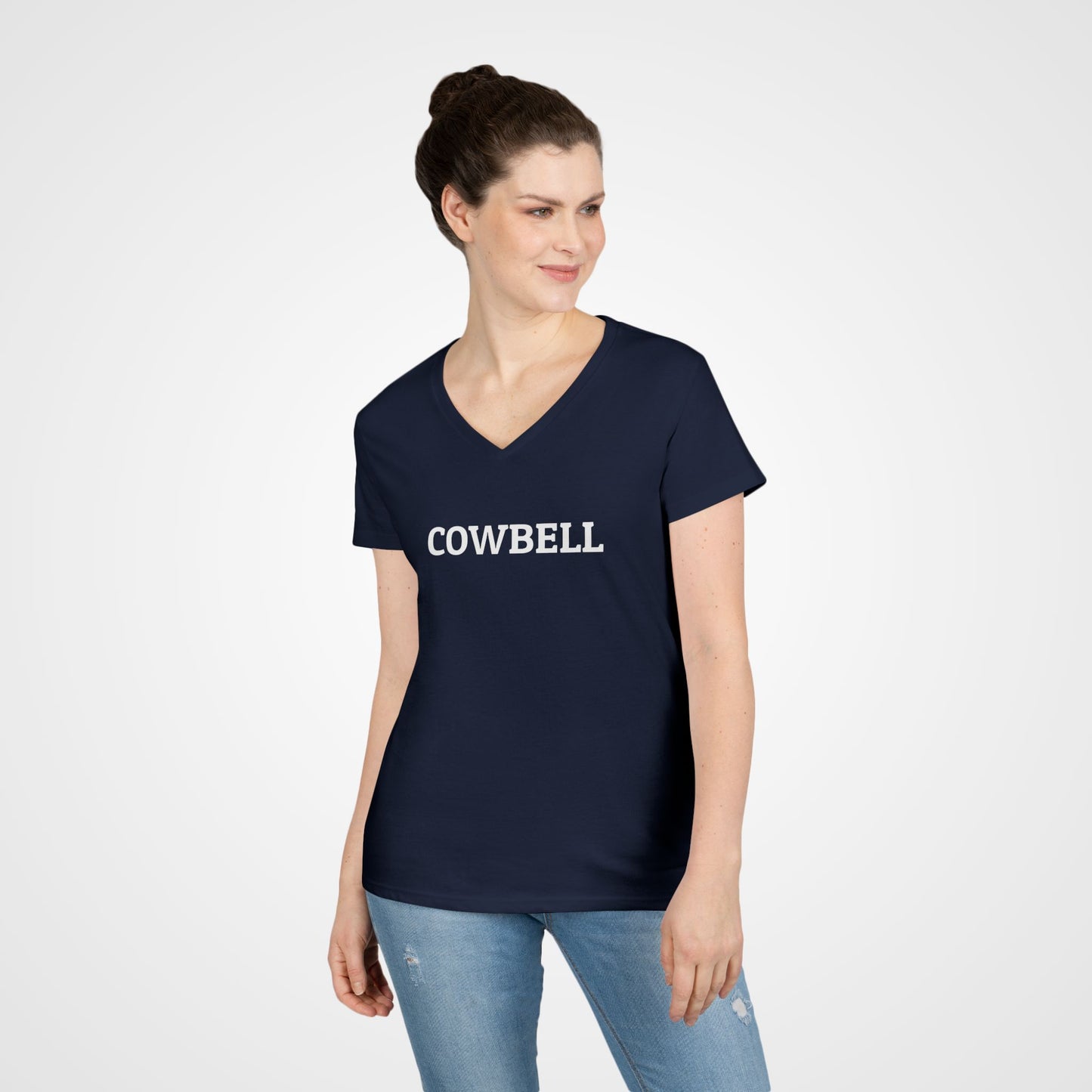 Cowbell Women's V-Neck Tee