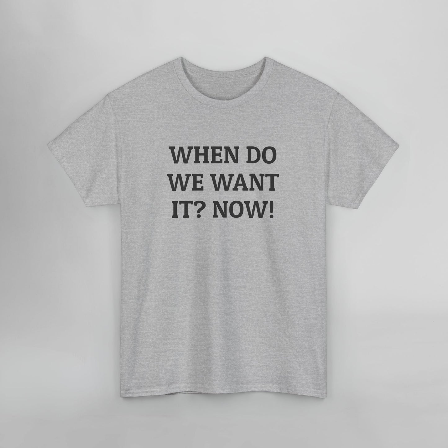 When Do We Want It? Now! Tee