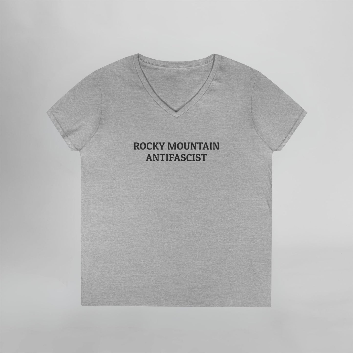Rocky Mountain Antifascist Women's V-Neck Tee
