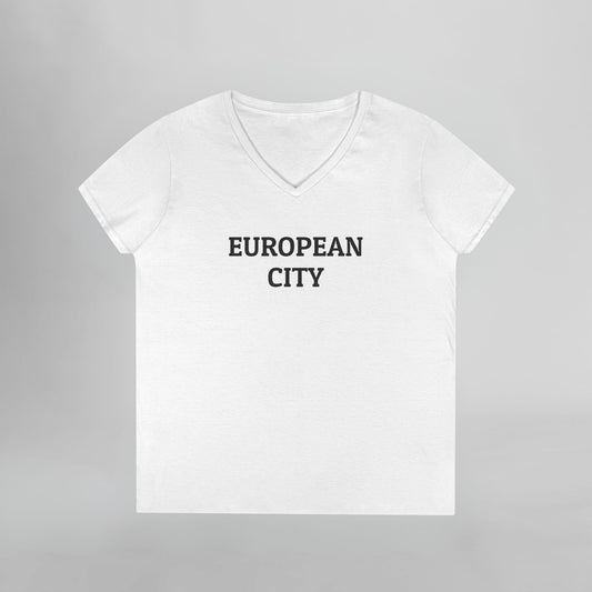 European City Women's V-Neck Tee