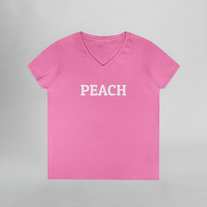 Peach Women's V-Neck Tee