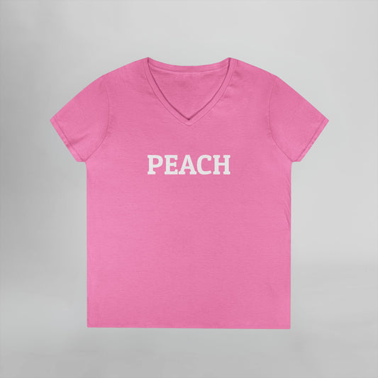 Peach Women's V-Neck Tee