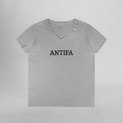 Antifa Women's V-Neck Tee
